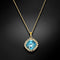 Pakabukas "Akimirksniu Spindintis III (Aqua)" su Swarovski™ kristalais